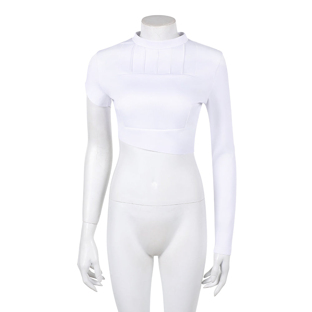 Cosplay Costume Padme Amidala La Guerre des Étoiles Film Cosplay Haut Blanc Femme