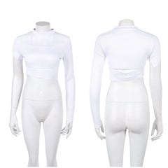 Cosplay Costume Padme Amidala La Guerre des Étoiles Film Cosplay Haut Blanc Femme
