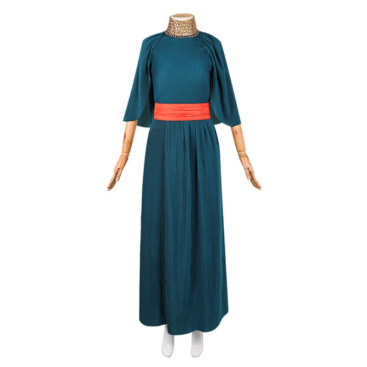 Cosplay Costume Penelope The Odyssey(2026) Film Cosplay Robe Bleue+Ceinture Rouge Femme