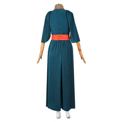 Cosplay Costume Penelope The Odyssey(2026) Film Cosplay Robe Bleue+Ceinture Rouge Femme