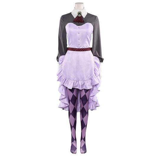 Cosplay Costume Perona One Piece: Heroines(2026) Anime Cosplay Robe Violette et Grise Femme