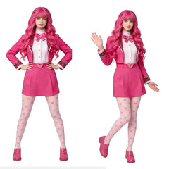 Cosplay Costume Pink Descendants: Wicked Wonderland(2026) Film Cosplay Combinaison Rose Adulte & Enfant