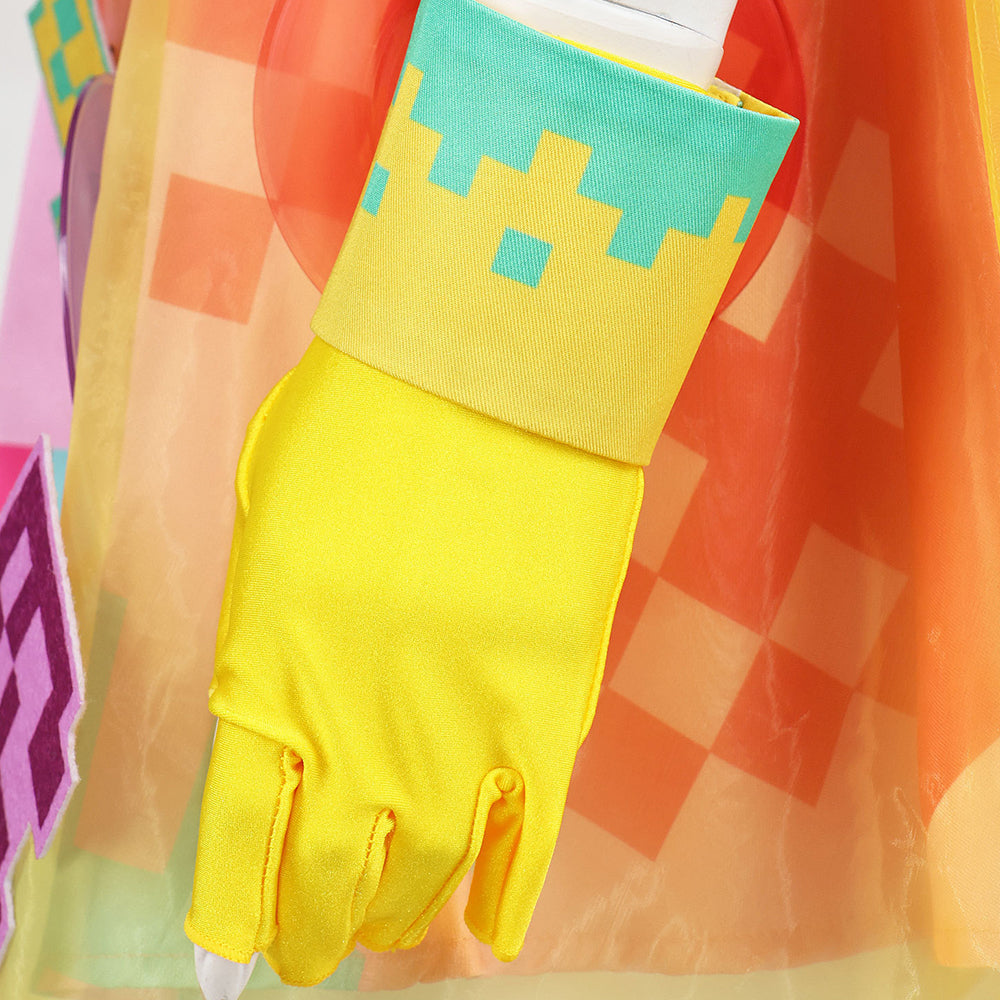 Cosplay Costume Poppy Pipopapo Kamen Rider TV Cosplay Tenue Jaune et Rose Femme
