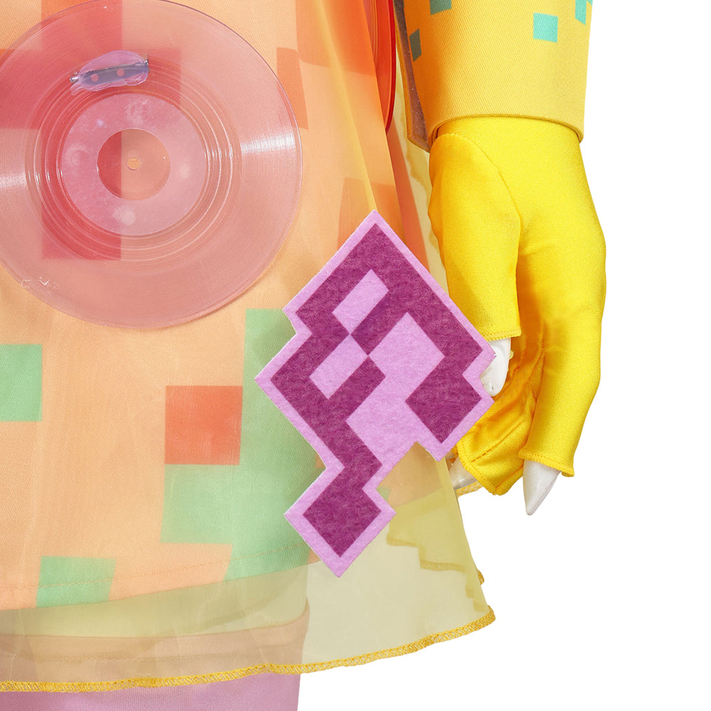 Cosplay Costume Poppy Pipopapo Kamen Rider TV Cosplay Tenue Jaune et Rose Femme