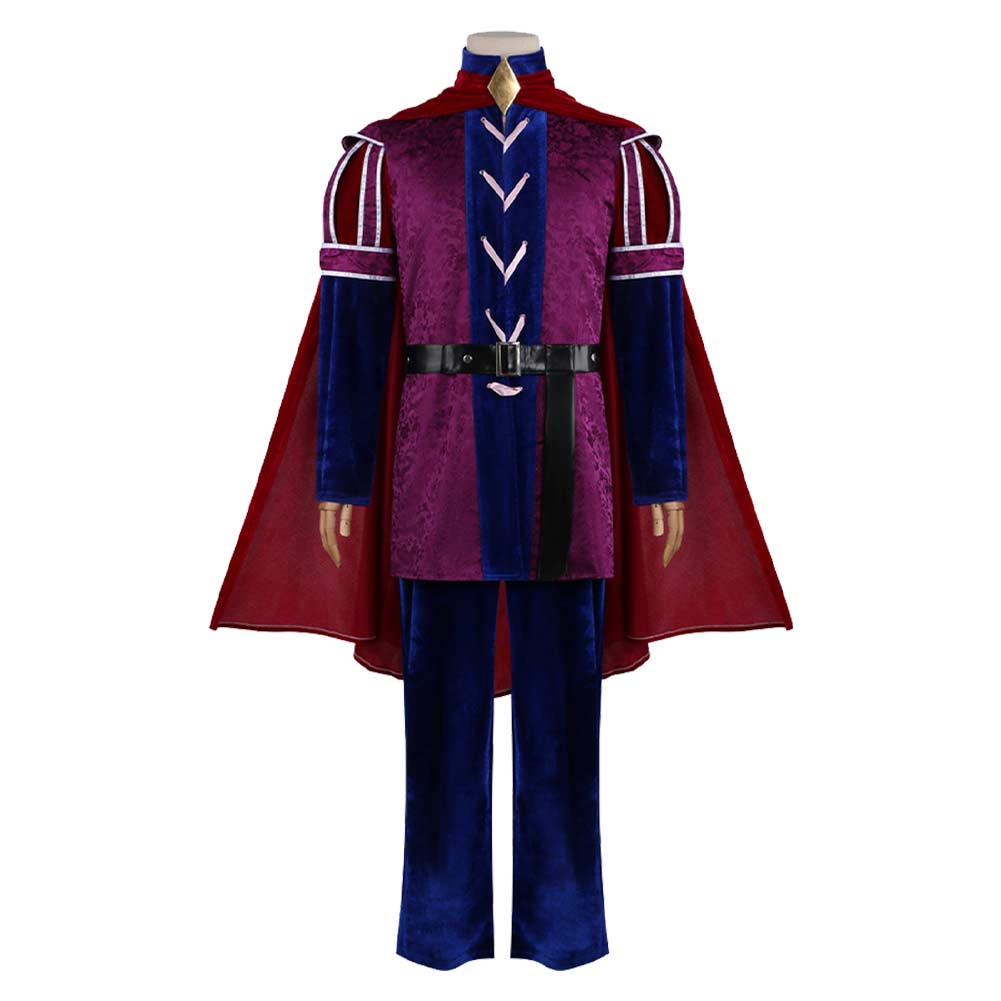 Cosplay Costume Prince Phillip Maléfique Film Cosplay Tenue Violette et Bleue Homme