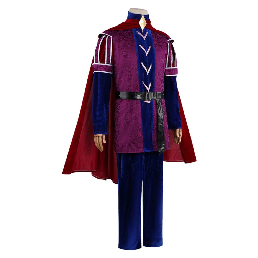 Cosplay Costume Prince Phillip Maléfique Film Cosplay Tenue Violette et Bleue Homme