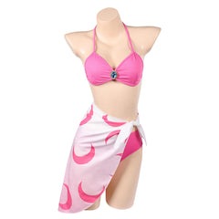 Cosplay Costume Princess Peach Super Mario Jeu Cosplay Maillot de Bain Bikini Rose Femme