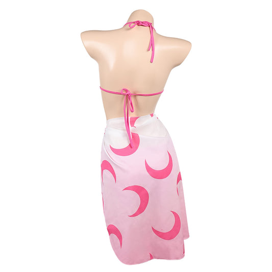 Cosplay Costume Princess Peach Super Mario Jeu Cosplay Maillot de Bain Bikini Rose Femme