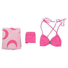 Cosplay Costume Princess Peach Super Mario Jeu Cosplay Maillot de Bain Bikini Rose Femme