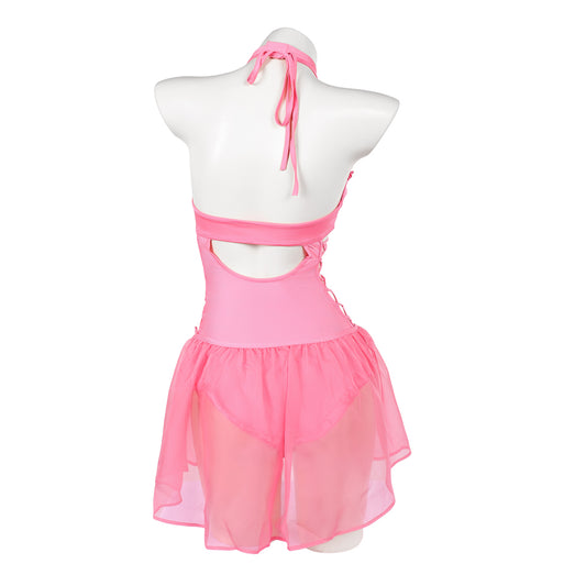 Cosplay Costume Princess Peach The Super Mario Galaxy Movie(2026) Film Cosplay Maillot de Bain Rose Femme