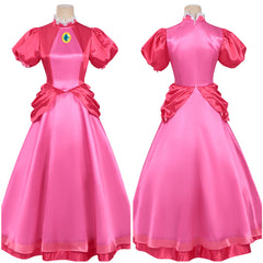 Cosplay Costume Princess Peach The Super Mario Galaxy Movie(2026) Film Cosplay Robe Rouge Femme