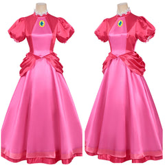 Cosplay Costume Princess Peach The Super Mario Galaxy Movie(2026) Film Cosplay Robe Rouge Femme