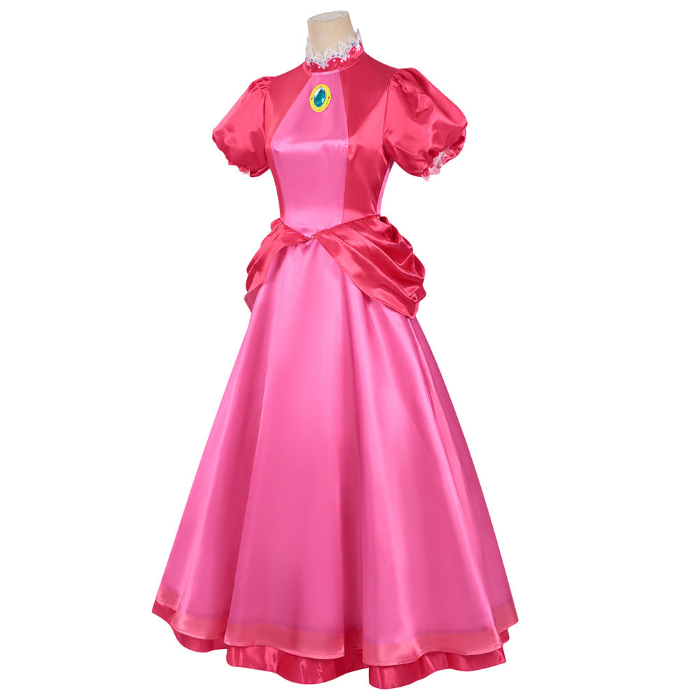Cosplay Costume Princess Peach The Super Mario Galaxy Movie(2026) Film Cosplay Robe Rouge Femme