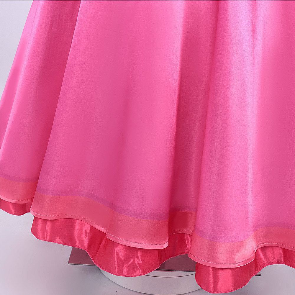 Cosplay Costume Princess Peach The Super Mario Galaxy Movie(2026) Film Cosplay Robe Rouge Femme