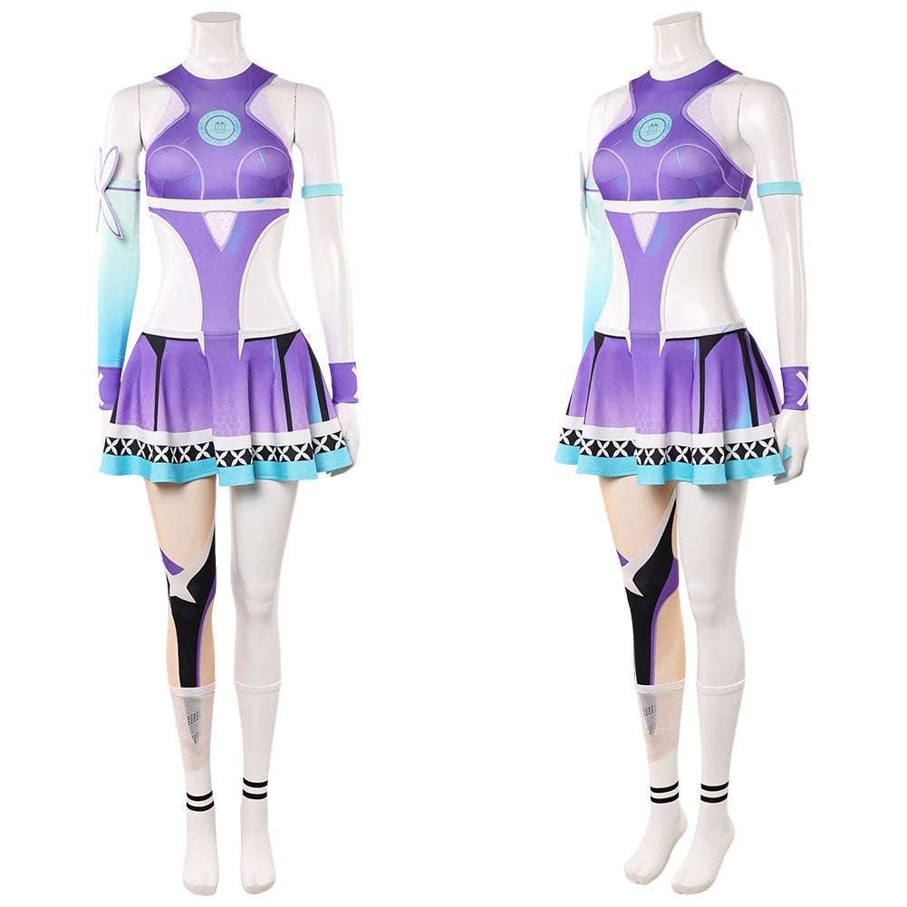 Cosplay Costume Psylocke Chouko Takahashi: The Prodigy Jeu Cosplay Tenue Violette et Blanche Femme