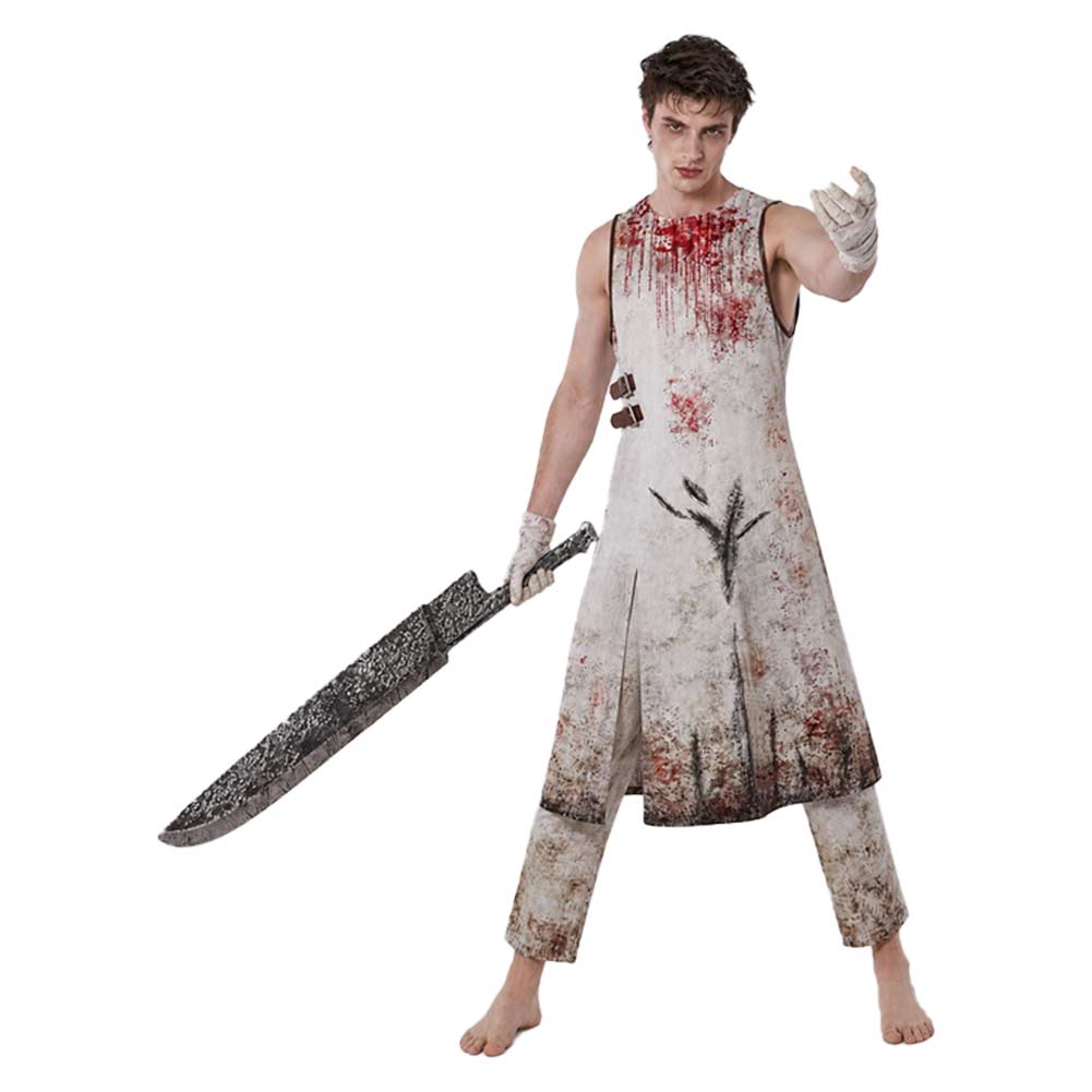 Cosplay Costume Pyramid Head Silent Hill 2 Remaked Jeu Cosplay Tenue Blanche Homme