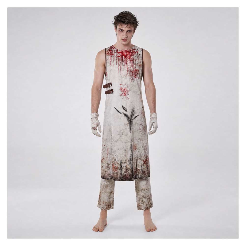 Cosplay Costume Pyramid Head Silent Hill 2 Remaked Jeu Cosplay Tenue Blanche Homme