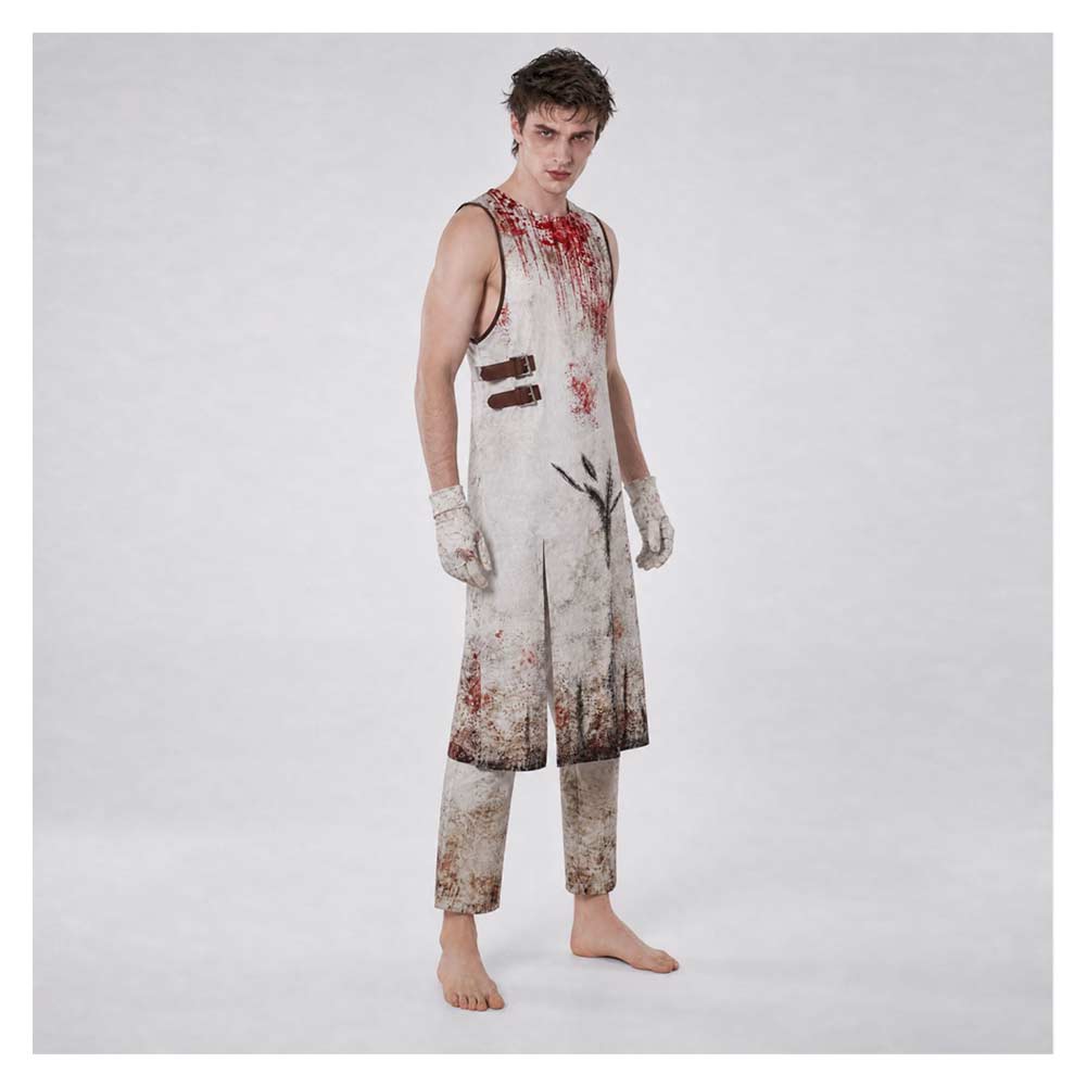 Cosplay Costume Pyramid Head Silent Hill 2 Remaked Jeu Cosplay Tenue Blanche Homme