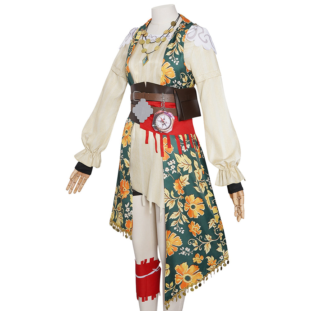 Cosplay Costume R.S Sea of Remnants(2026) Jeu Cosplay Tenue Beige et Verte Femme