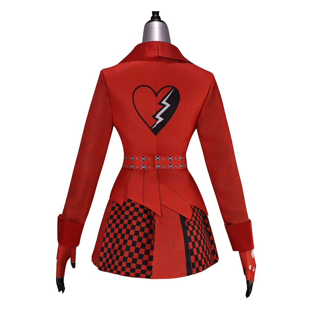 Cosplay Costume Red Charming Descendants: Wicked Wonderland(2026) Film Cosplay Haut et Jupe Femme