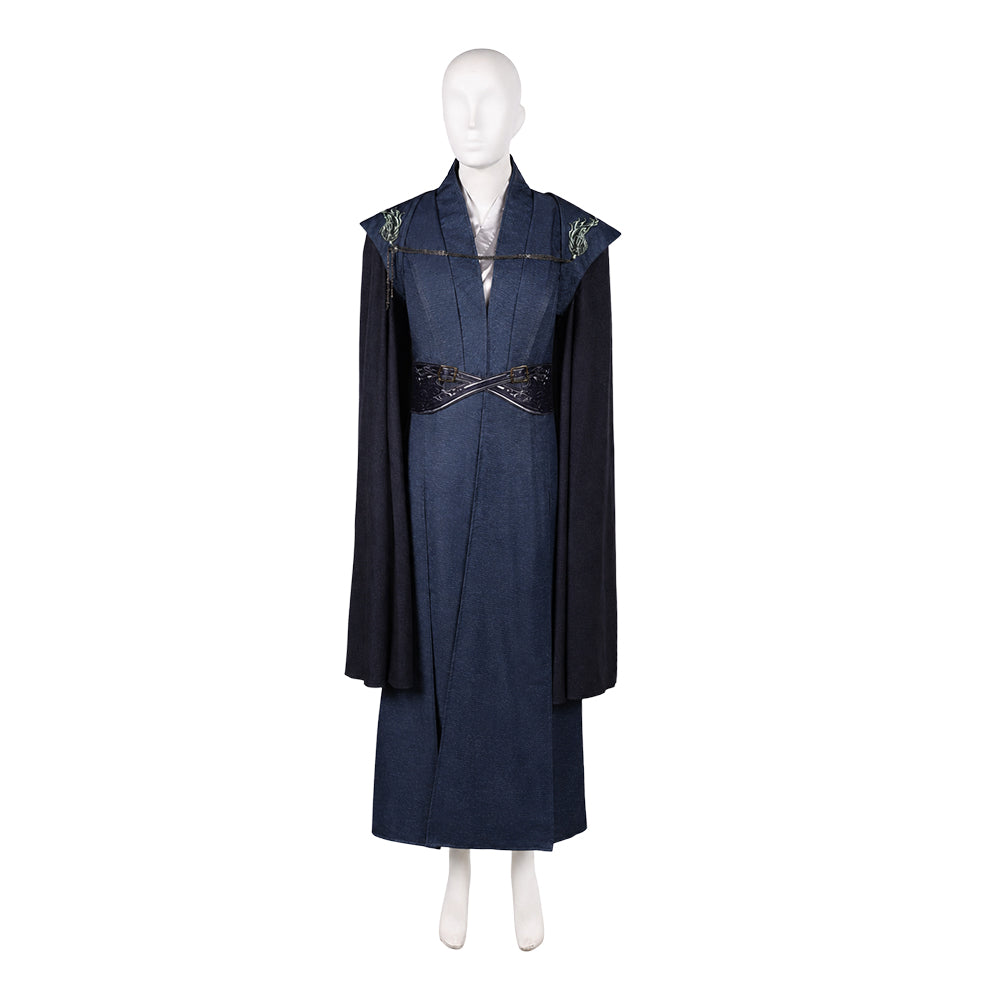 Cosplay Costume Rhaenyra Targaryen House of The Dragon 3(2026) TV Cosplay Tenue Noire et Bleue Femme