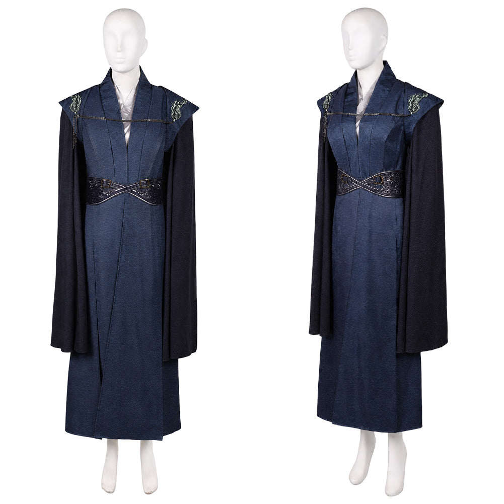 Cosplay Costume Rhaenyra Targaryen House of The Dragon 3(2026) TV Cosplay Tenue Noire et Bleue Femme
