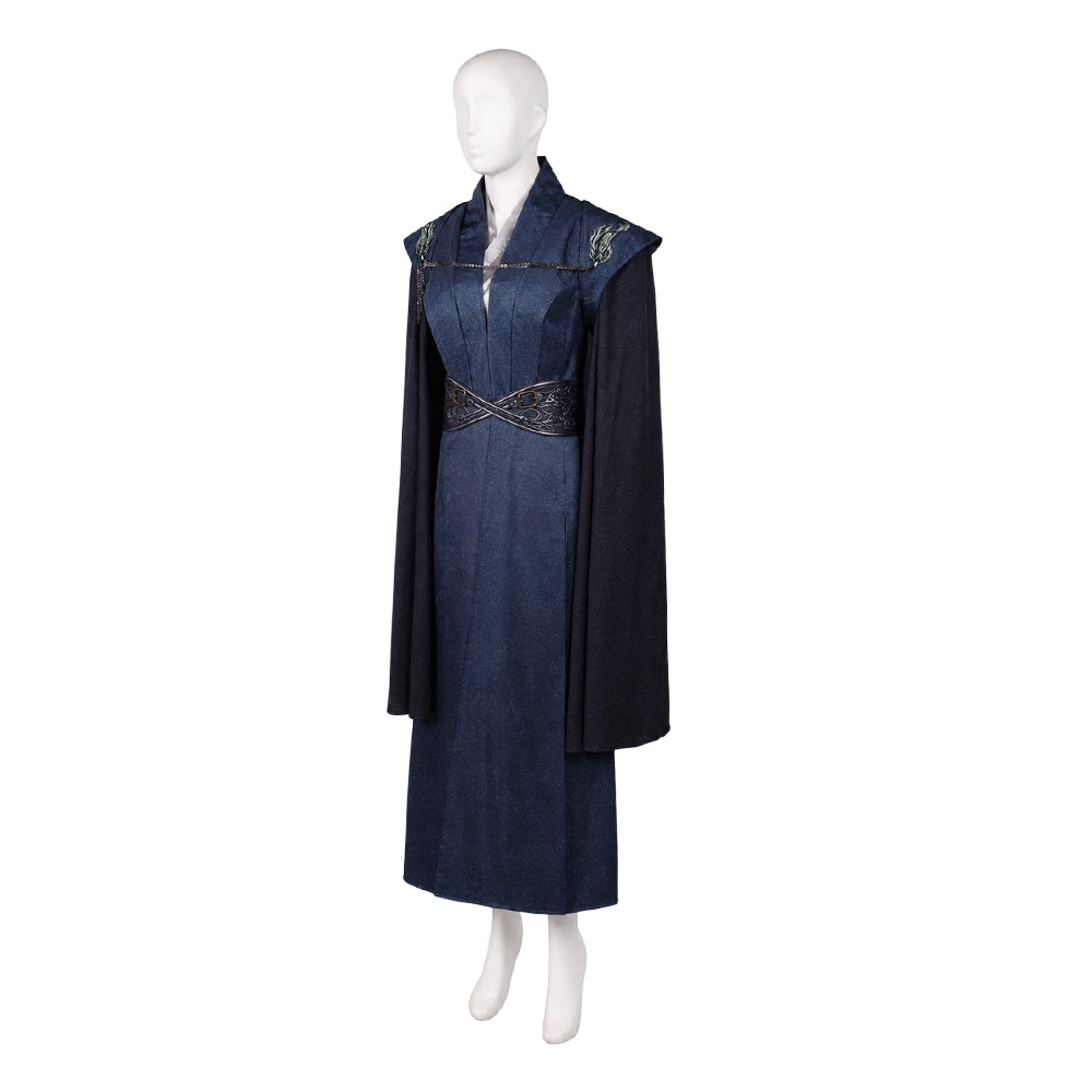 Cosplay Costume Rhaenyra Targaryen House of The Dragon 3(2026) TV Cosplay Tenue Noire et Bleue Femme