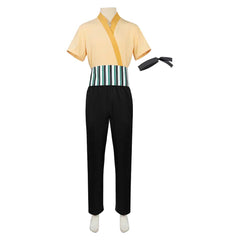 Cosplay Costume Roronoa Zoro One Piece Live Action 2(2026) TV Cosplay Tenue Noire et Beige Homme