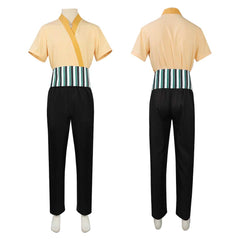 Cosplay Costume Roronoa Zoro One Piece Live Action 2(2026) TV Cosplay Tenue Noire et Beige Homme