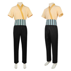 Cosplay Costume Roronoa Zoro One Piece Live Action 2(2026) TV Cosplay Tenue Noire et Beige Homme
