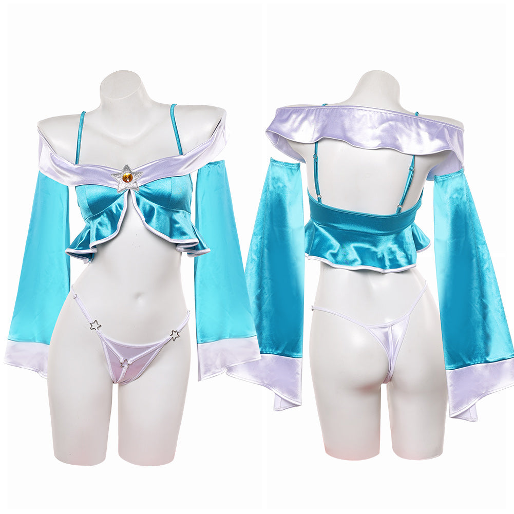Cosplay Costume Rosalina The Super Mario Galaxy Movie(2026) Film Cosplay Lingerie Sexy Bleu Femme