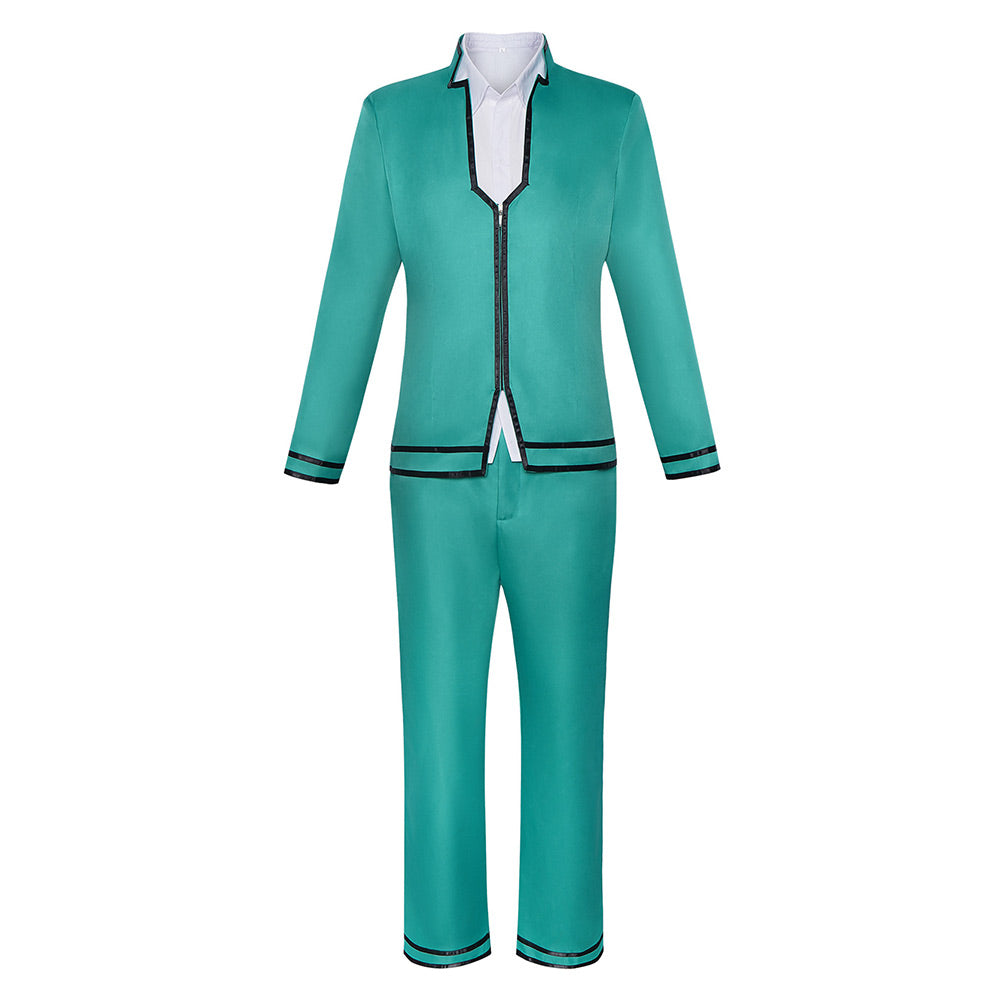 Cosplay Costume Saiki Kusuo The Disastrous Life of Saiki K Anime Cosplay Tenue Verte Homme