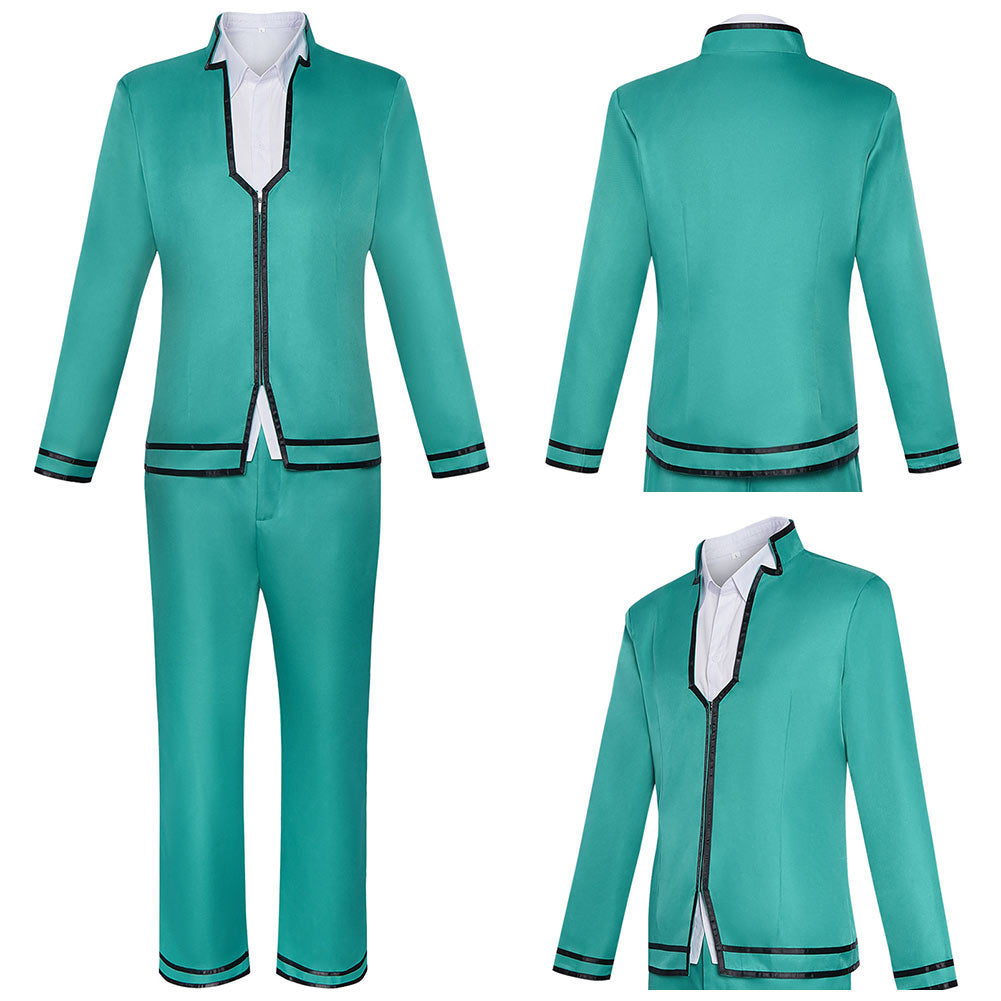 Cosplay Costume Saiki Kusuo The Disastrous Life of Saiki K Anime Cosplay Tenue Verte Homme