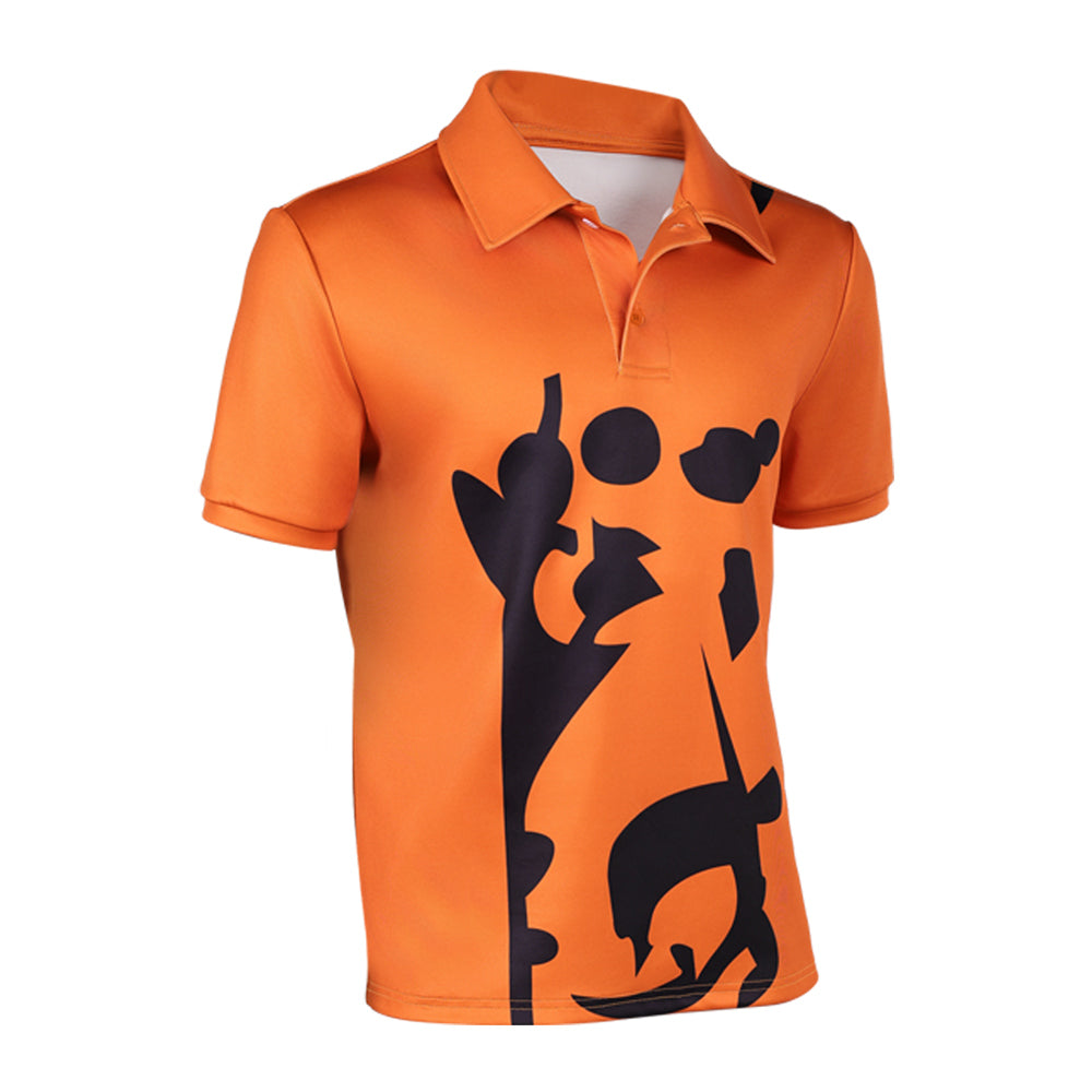 Cosplay Costume Sanji One Piece Live Action 2(2026) TV Cosplay Chemise Polo Orange Homme