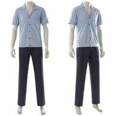 Cosplay Costume Sanji One Piece Live Action 2(2026) TV Cosplay Tenue Noire et Bleue Homme