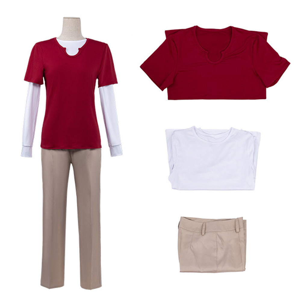 Cosplay Costume Sanji One Piece Live Action 2(2026) TV Cosplay Tenue Rouge Homme