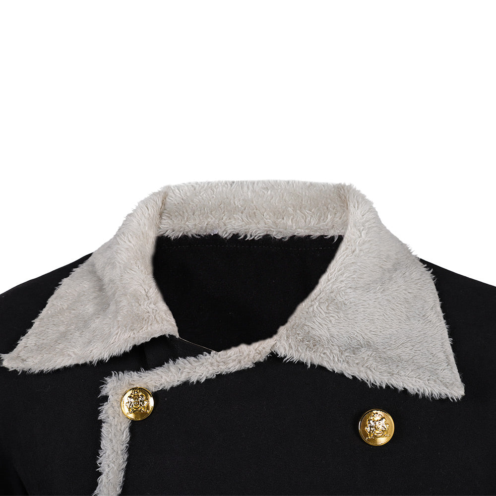 Cosplay Costume Sanji One Piece Live Action 2(2026) TV Cosplay Veste Noire Homme