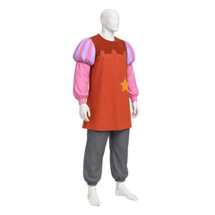 Cosplay Costume Shérif de Nottingham Robin des Bois(1973) Film Cosplay Tenue Rouge et Rose Adulte