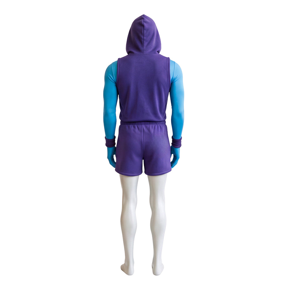 Cosplay Costume Skeleton King Les Maîtres de l'Univers(2026) Film Cosplay Tenue de Sport Violette Homme