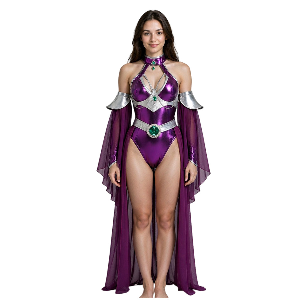 Cosplay Costume Starfire Teen Titans TV Cosplay Tenue Violette Femme