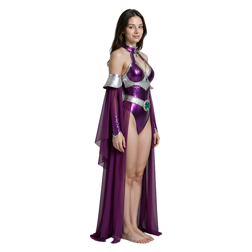 Cosplay Costume Starfire Teen Titans TV Cosplay Tenue Violette Femme
