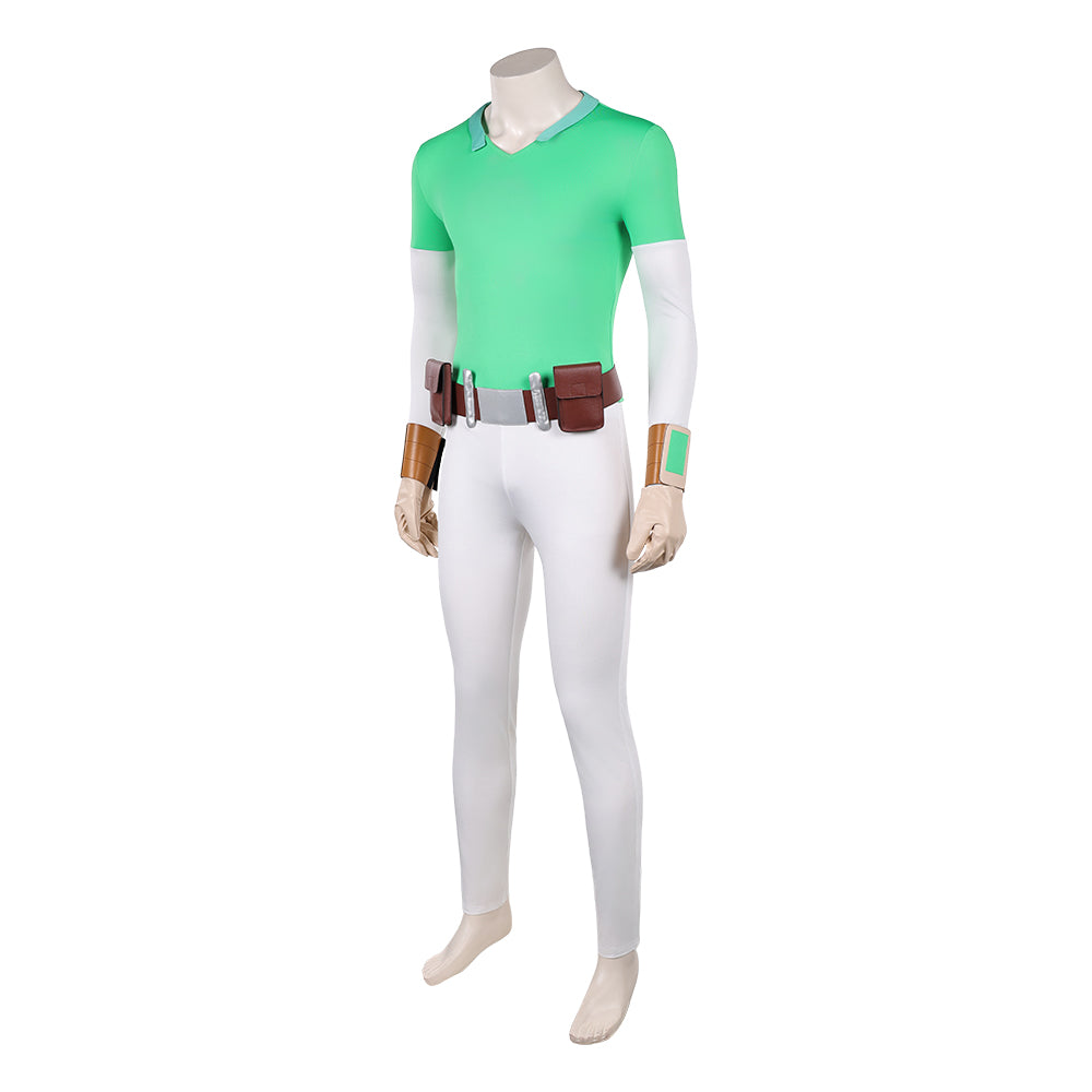 Cosplay Costume Stone Man Invincible 4(2026) TV Cosplay Tenue Verte et Blanche Homme
