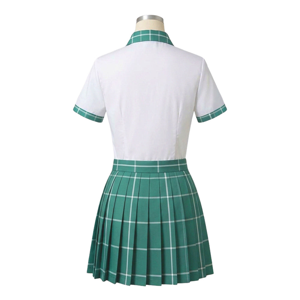 Cosplay Costume Sua Alien Stage Anime Cosplay Uniforme Blanche et Verte Femme