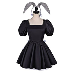 Cosplay Costume Sua Alien Stage(2026) TV Cosplay Robe de Lapin Noire Femme