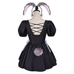 Cosplay Costume Sua Alien Stage(2026) TV Cosplay Robe de Lapin Noire Femme