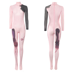 Cosplay Costume Sua Zombie Stage AU Alien Stage(2026) TV Cosplay Combinaison à Motif Tatouage Rose