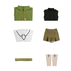 Cosplay Costume Sylphiette Mushoku Tensei: Jobless Reincarnation Saison 3(2026) Anime Cosplay Robe Verte et Blanche Femme