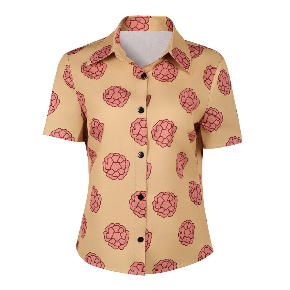 Cosplay Costume Tashigi One Piece Live Action 2(2026) TV Cosplay Chemise Jaune Imprimée Femme