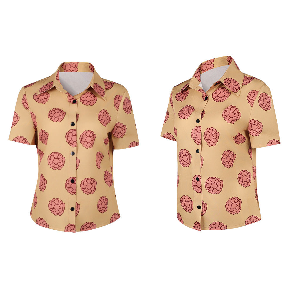 Cosplay Costume Tashigi One Piece Live Action 2(2026) TV Cosplay Chemise Jaune Imprimée Femme