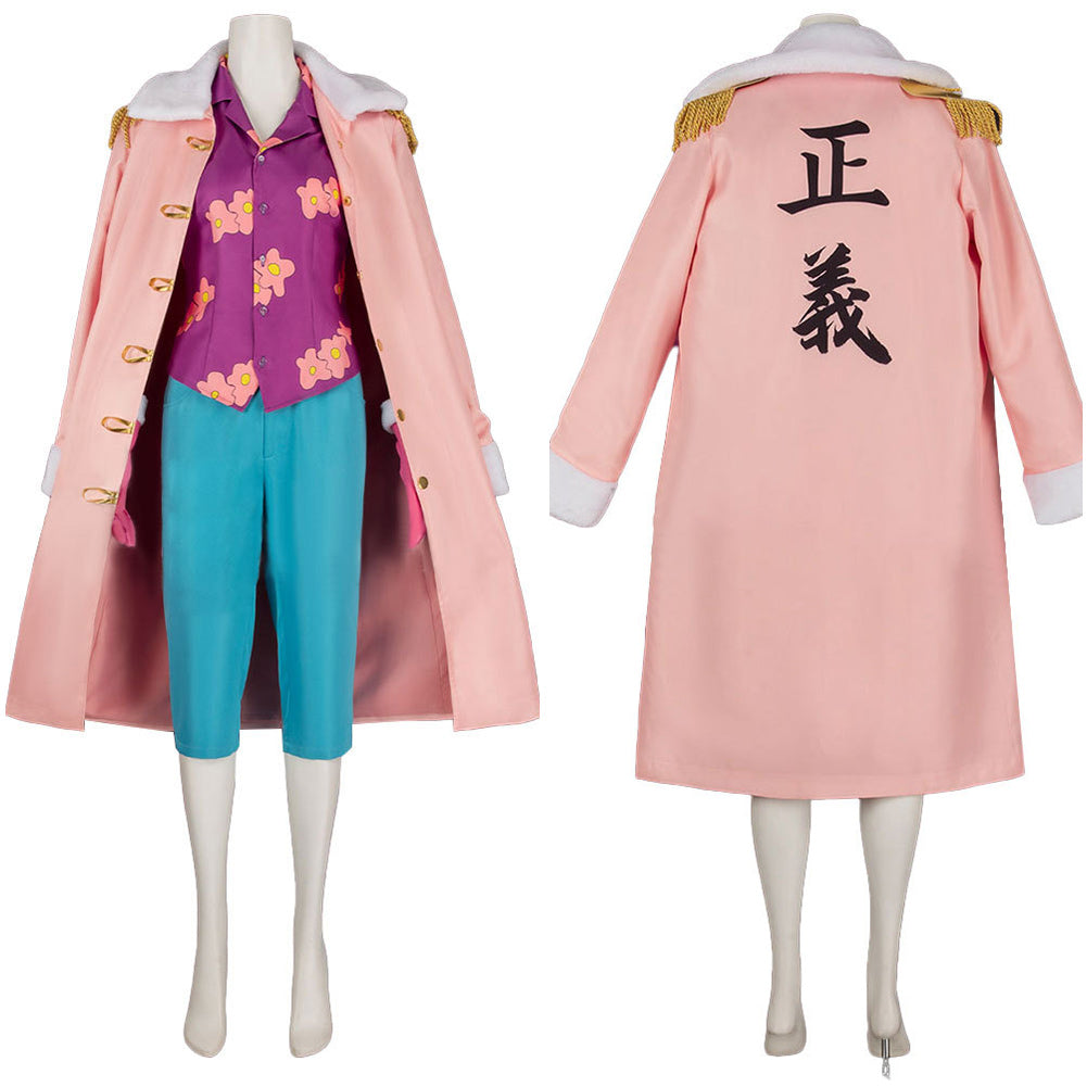 Cosplay Costume Tashigi One Piece Live Action 2(2026) TV Cosplay Tenue Rose et Bleue Femme